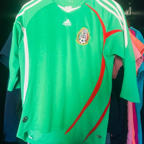 Adidas Green and Red Soccer Jersey - Picture 2 of 6